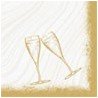60 Serviettes Bio Dunisoft 40 x 40 cm Sparkly cheers white