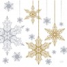 12 tovaglioli Dunisoft 40 x 40 cm Snowstars Bianco