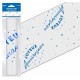 Runner da tavola "Joyeux Anniversaire" blu 28 cm x 5 metri, organza