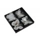 Clip Schmetterling Set/8 8cm grau Federn