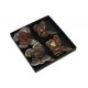 Clip Schmetterling Set/8 8cm braun Federn
