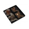 Set di farfalle a clip/8, 8 cm marroni Piume