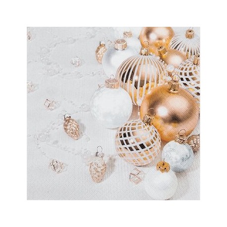 20 serviettes 33x33cm Golden Glory