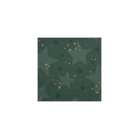 20 tovaglioli 33x33cm stella verde