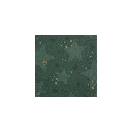 20 Servietten 33x33cm grüner Stern