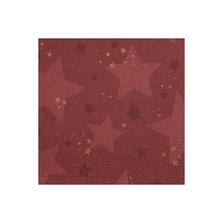20 tovaglioli 33x33cm stella rossa