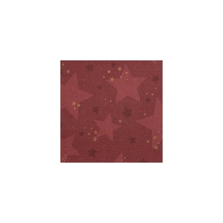 20 tovaglioli 33x33cm stella rossa