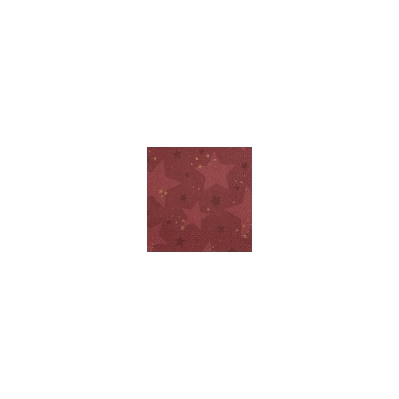 20 tovaglioli 33x33cm stella rossa