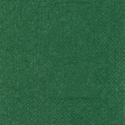 20 Serviettes 40x40cm Modern Vert Foncé