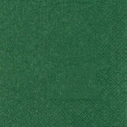 20 Serviettes 40x40cm Modern Vert Foncé