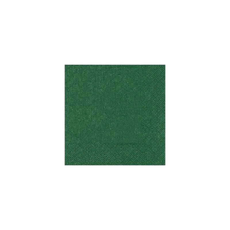 20 Servietten 40x40cm Modern Dunkelgrün