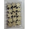 Set di 60 stelle 3,9 cm, legno dorato
