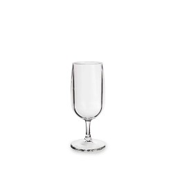 1 bicchiere da vino con stelo da 18 cl, con graduazione a 12 cl, in Tritan, trasparente