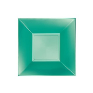 25 piatti fondi, 18x18 cm, verde scuro