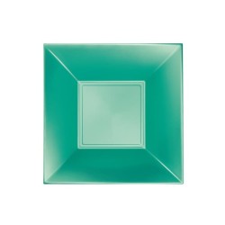 25 piatti fondi, 18x18 cm, verde scuro