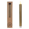 2er Set LED Gold Paraffinkerzen 2,1 x 25 cm