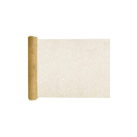 runner da tavolo con paillettes oro semplice