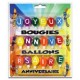 Bougies ballons joyeux anniversaire