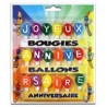 Palloncini candele Joyeux anniversaire