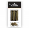 10 Bougies avec supports noir/or