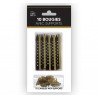 10 Bougies avec supports noir/or