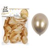 Sachet de 25 ballons chromé or 30 cm