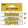 Dreierpack Papierkonfetti, Gold
