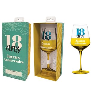 1 bicchiere da vino invecchiato con confezione regalo