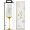 1 Flûte à champagne avec âge et coffret cadeau