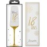 1 flûte da champagne con indicazione dell'annata e confezione regalo