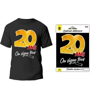 Maglietta "On signe 20 ans" (Firmate 20 anni)