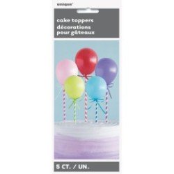 Decorazione per torte: cake topper con 5 palloncini mini da 12,7 cm