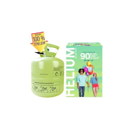 Bouteille hélium compressée 90 ballons (vendue sans ballon)