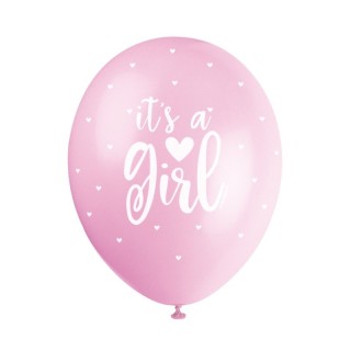 5 palloncini perlati assortiti da 30 cm - It's a Girl