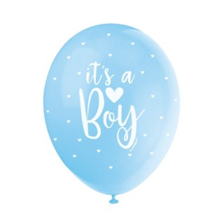 5 Ballons nacrés « It's a Boy » 30 cm | Partytime Shop