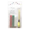 Musikkerze + 6 bunte Kerzen | Partytime Shop