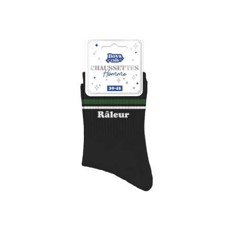 Faîtes un cadeau humoristique original à un ami en lui offrant une paire de chaussettes "RÂLEUR" - Partytime Shop