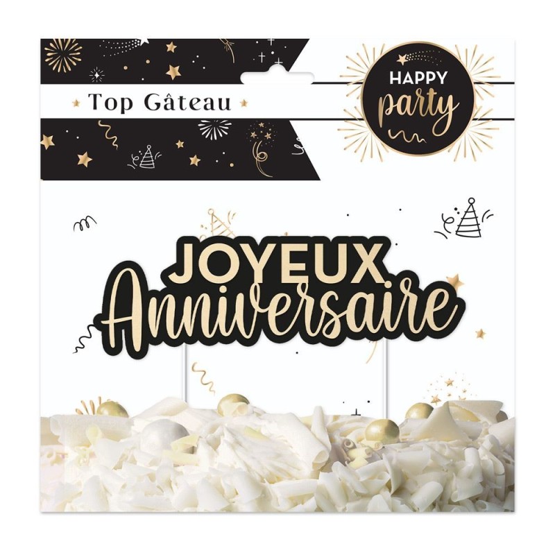 Sublimez votre gâteau lors de votre anniversaire avec notre top gâteau "Happy party" unique