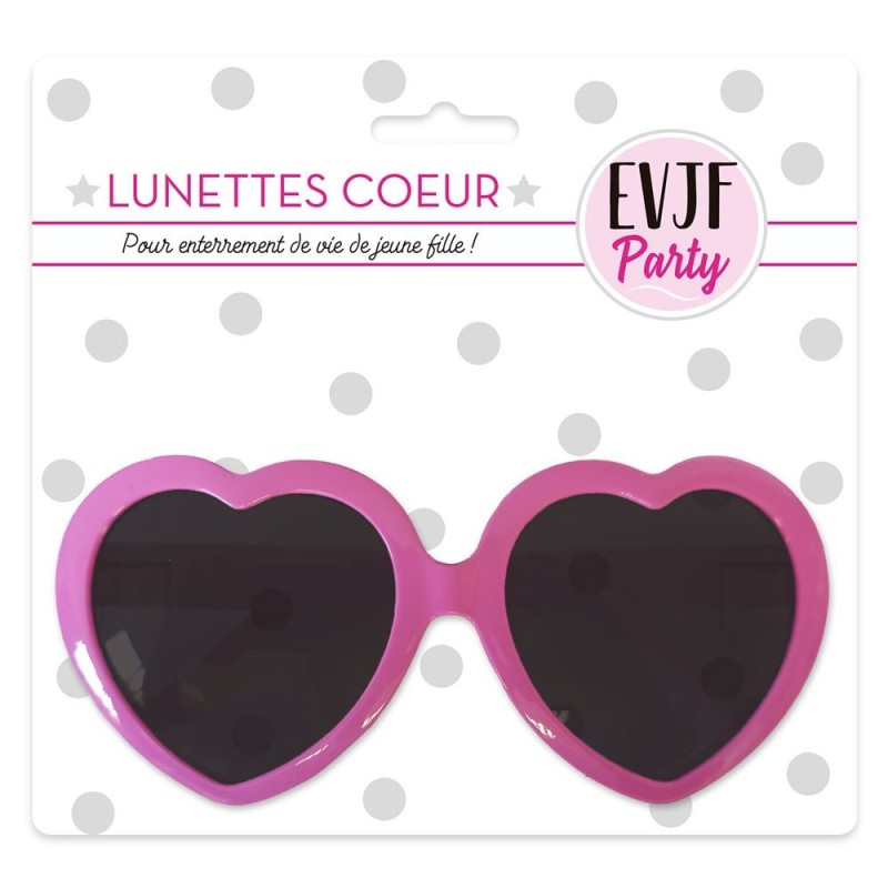Lunettes cœur roses EVJF – Accessoire future mariée | Partytime Shop