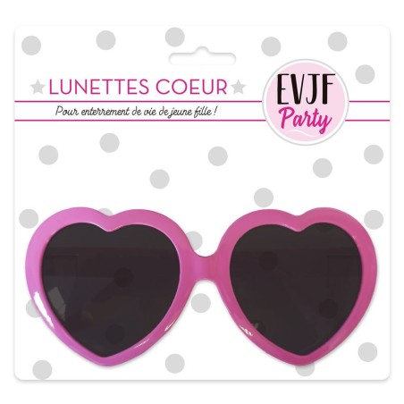 Lunettes cœur roses EVJF – Accessoire future mariée | Partytime Shop