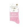 Ces chaussettes à paillettes roses comportent la mention "Joyeux anniversaire" et sont la garantie d'être stylée de la tete aux