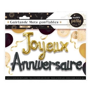 Guirlande gonflable Joyeux Anniversaire – Décoration fête - Partytime Shop