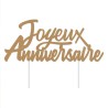 Top gâteau Joyeux Anniversaire kraft – Décoration gâteau - Partytime Shop