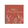 10 Serviettes Joyeux Anniversaire Terracotta | PartyTime Shop
