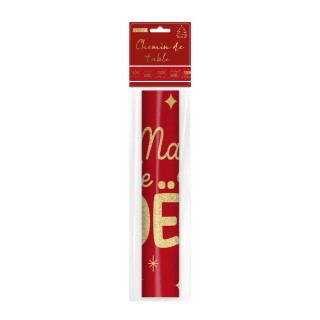 Ce chemin de table "La magie de Noël" est idéal pour décorer votre table