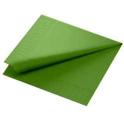 50 Serviettes classic Leaf Green, 40 x 40, 1/4