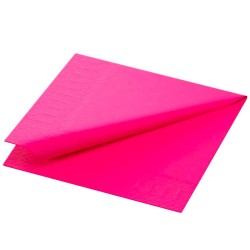 50 serviettes 4 plis couleur fuchsia