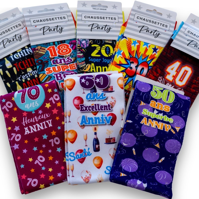 Geburtstagssocken mit Altersangabe – Originelles Geschenk | Partytime Shop