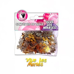 Confettis de table vive les mariés