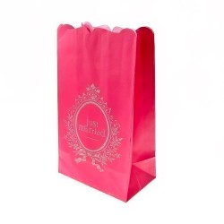 6 Photophores "just married" fuchsia, 26x15cm